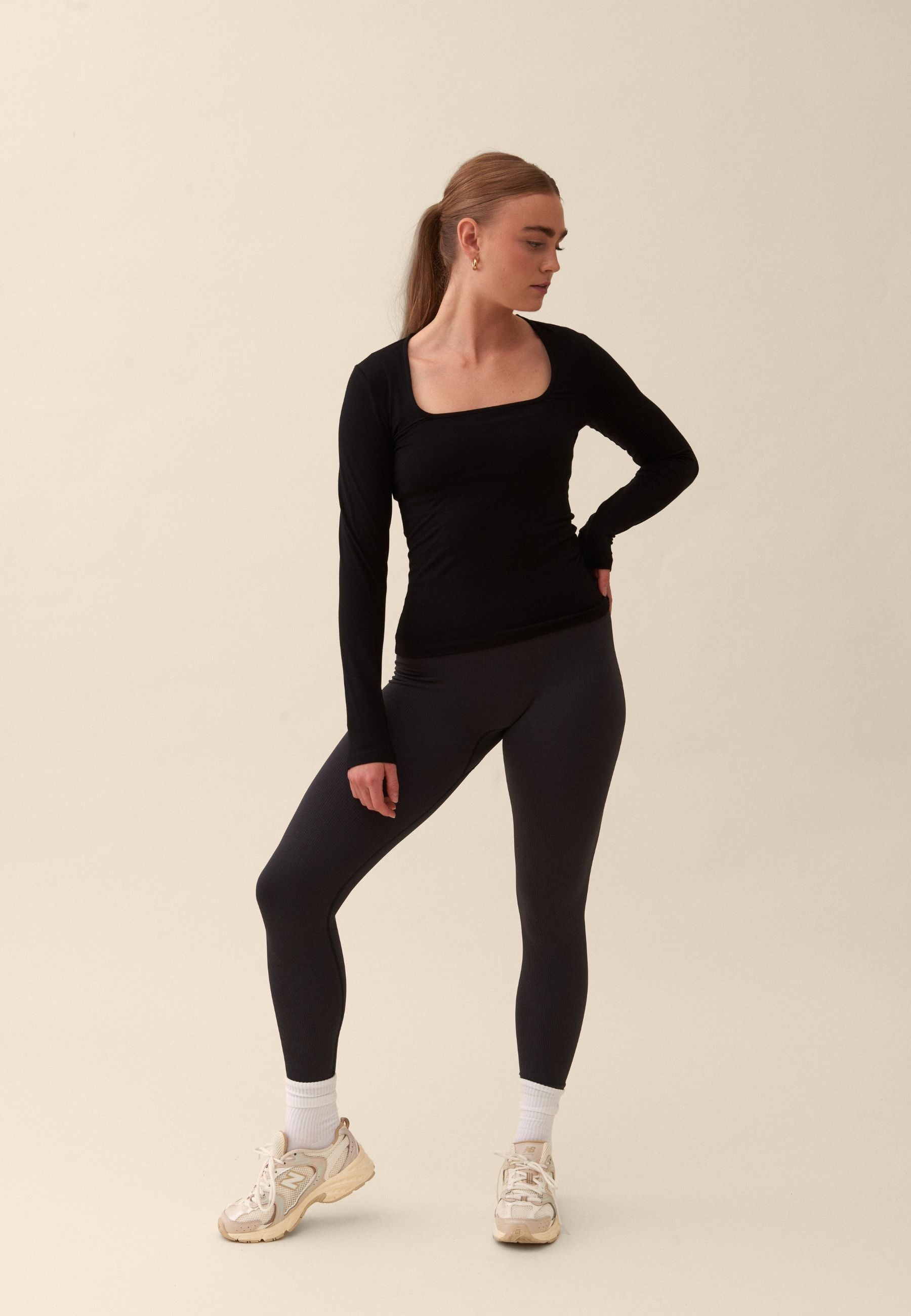 Serenity Square Neck Long Sleeve Top
