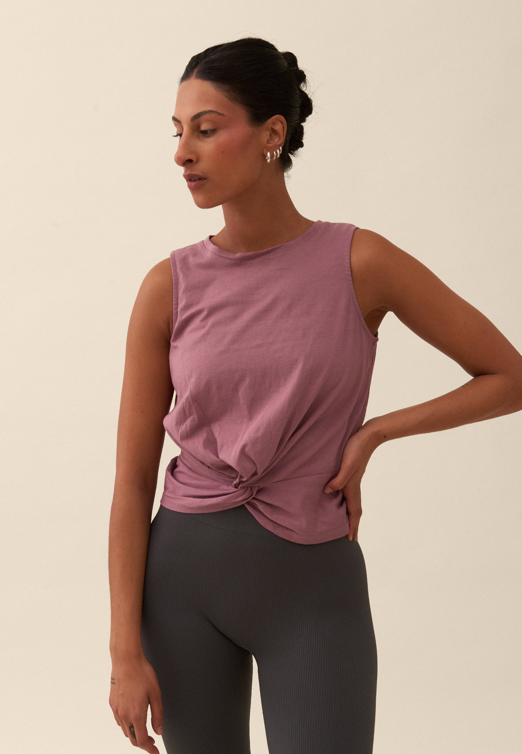 Serenity Twisted Front Knot Top